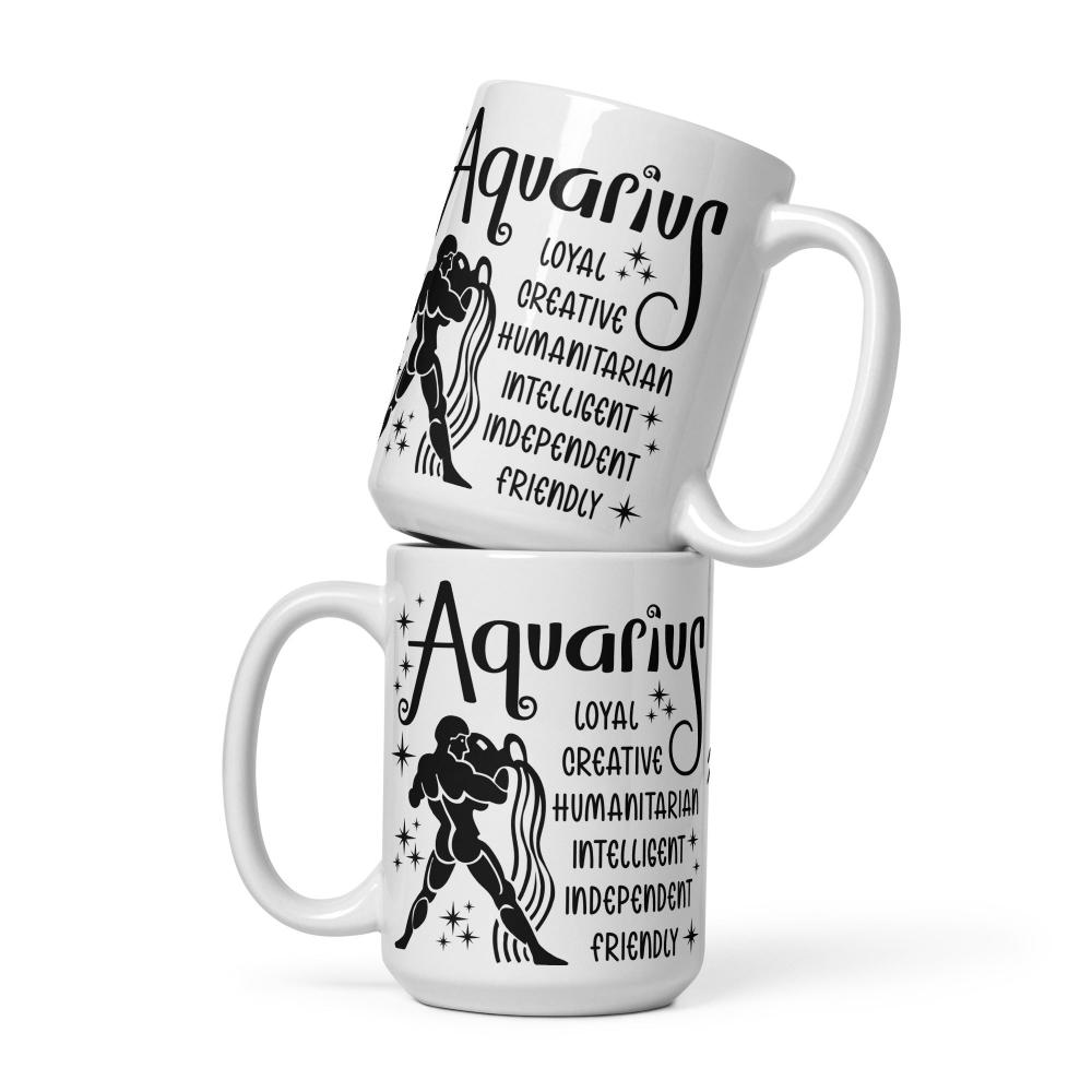 Aquarius Zodiac Positive Traits 15 oz Mug - https://ascensionemporium.net